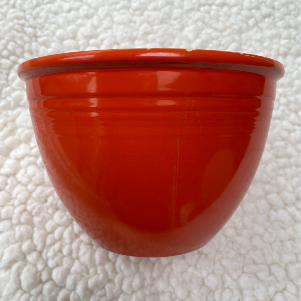 Homer Laughlin Fiesta #4 Nesting Bowl Original Red Vintage “Radioactive” Rare